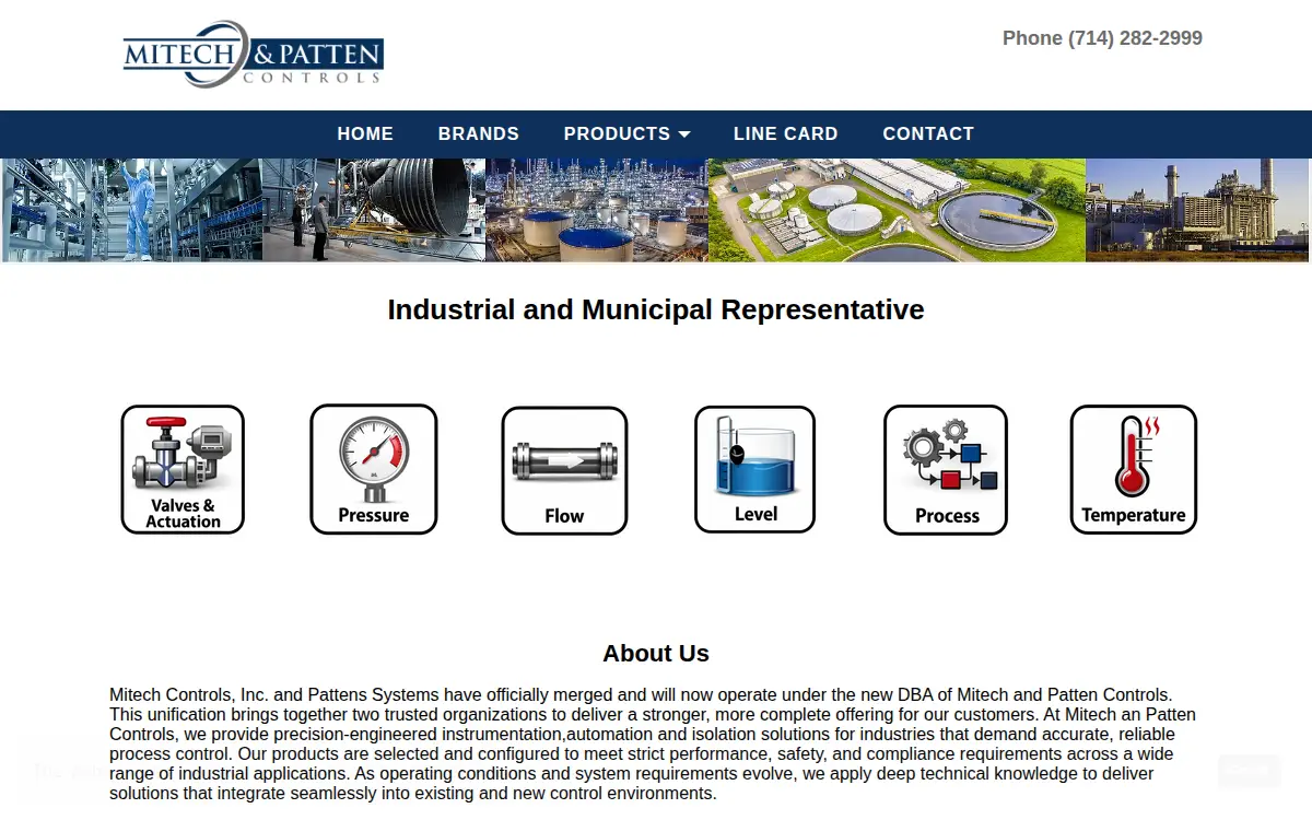 Homepage of Mitech Controls, Incorporated