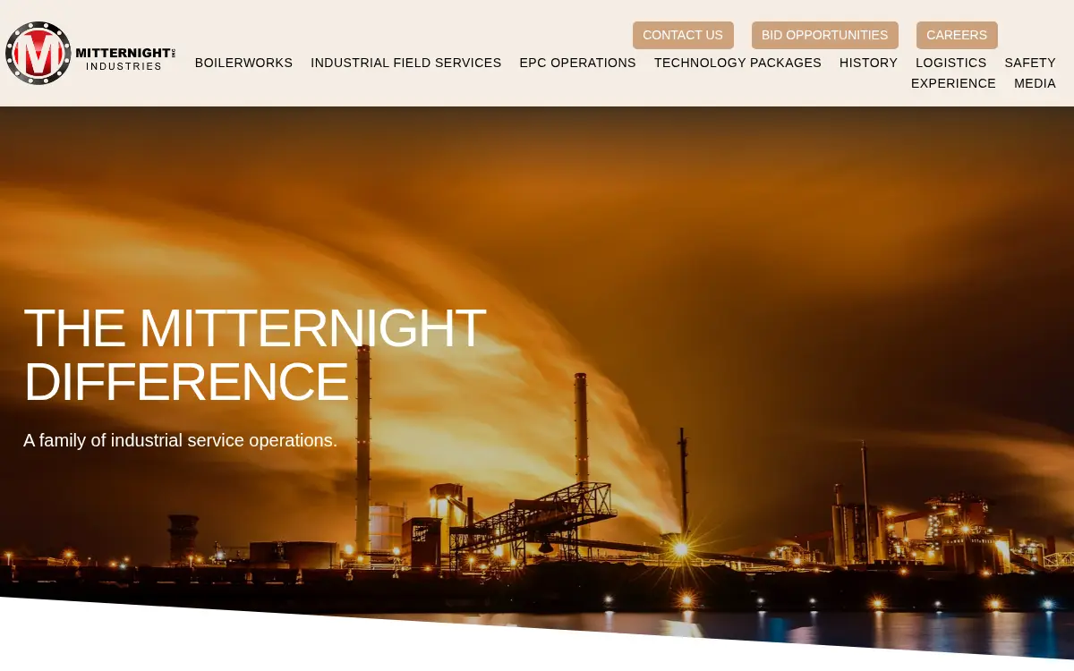 Homepage of Mitternight Boiler Works INC