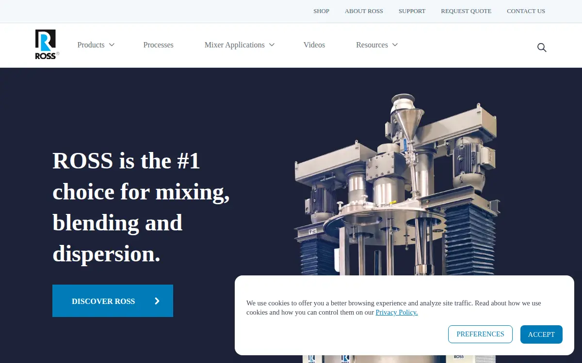 Homepage of Charles Ross & Son Company