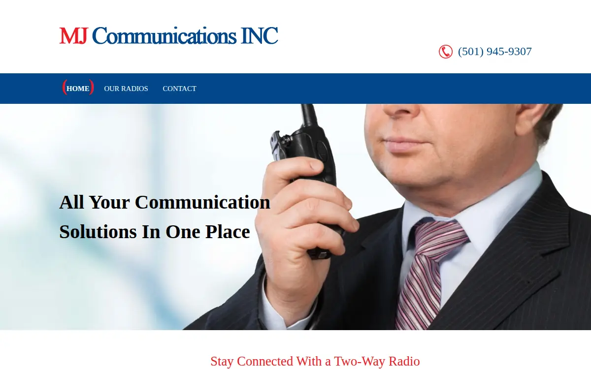 Homepage of Mj Communications INC.