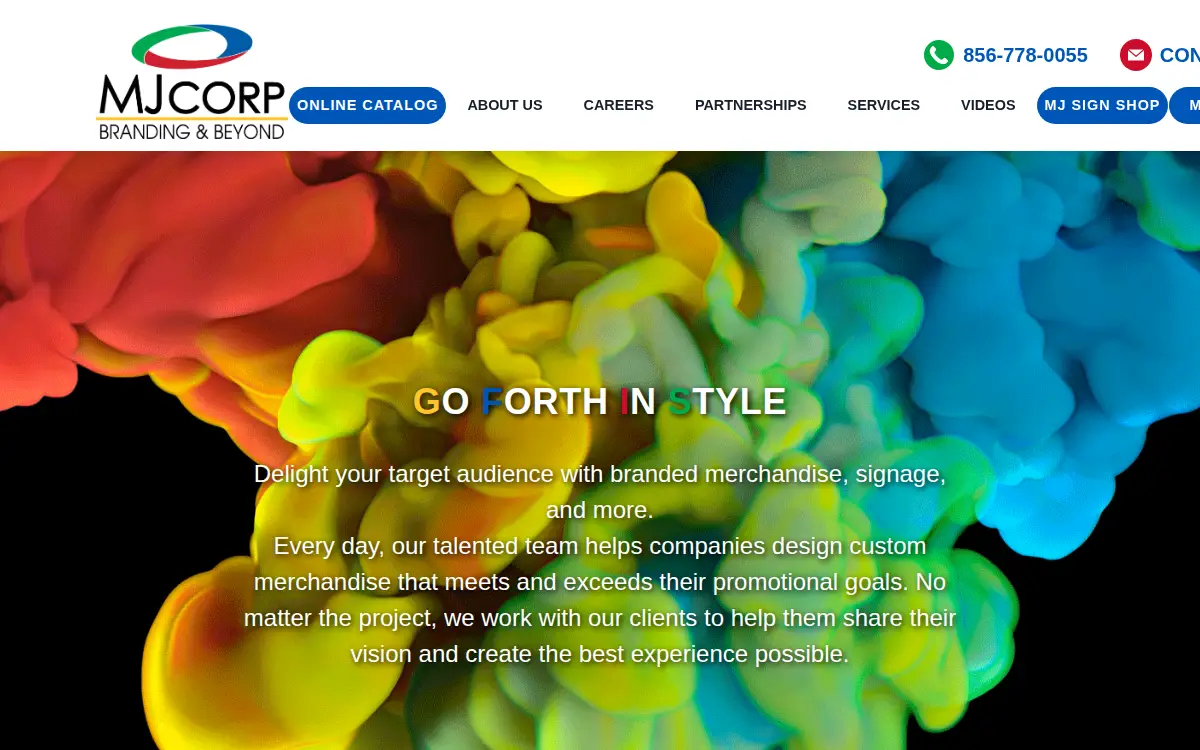 Homepage of Mj Corporate Sales INC
