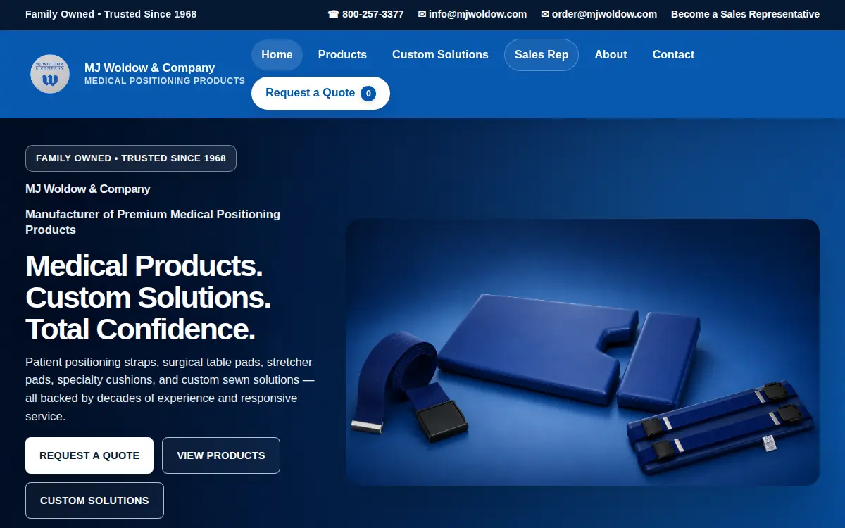 Homepage of Mj Woldow & Company, LLC