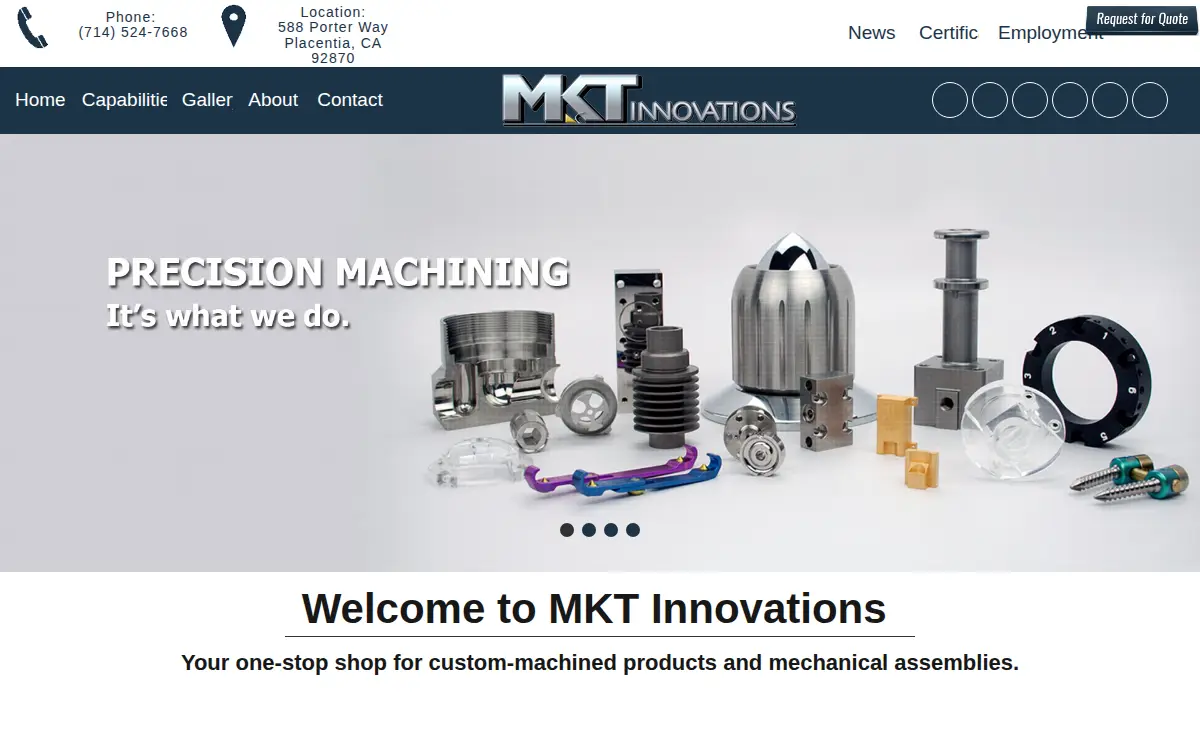 Homepage of Mike Kenney Tool, INC