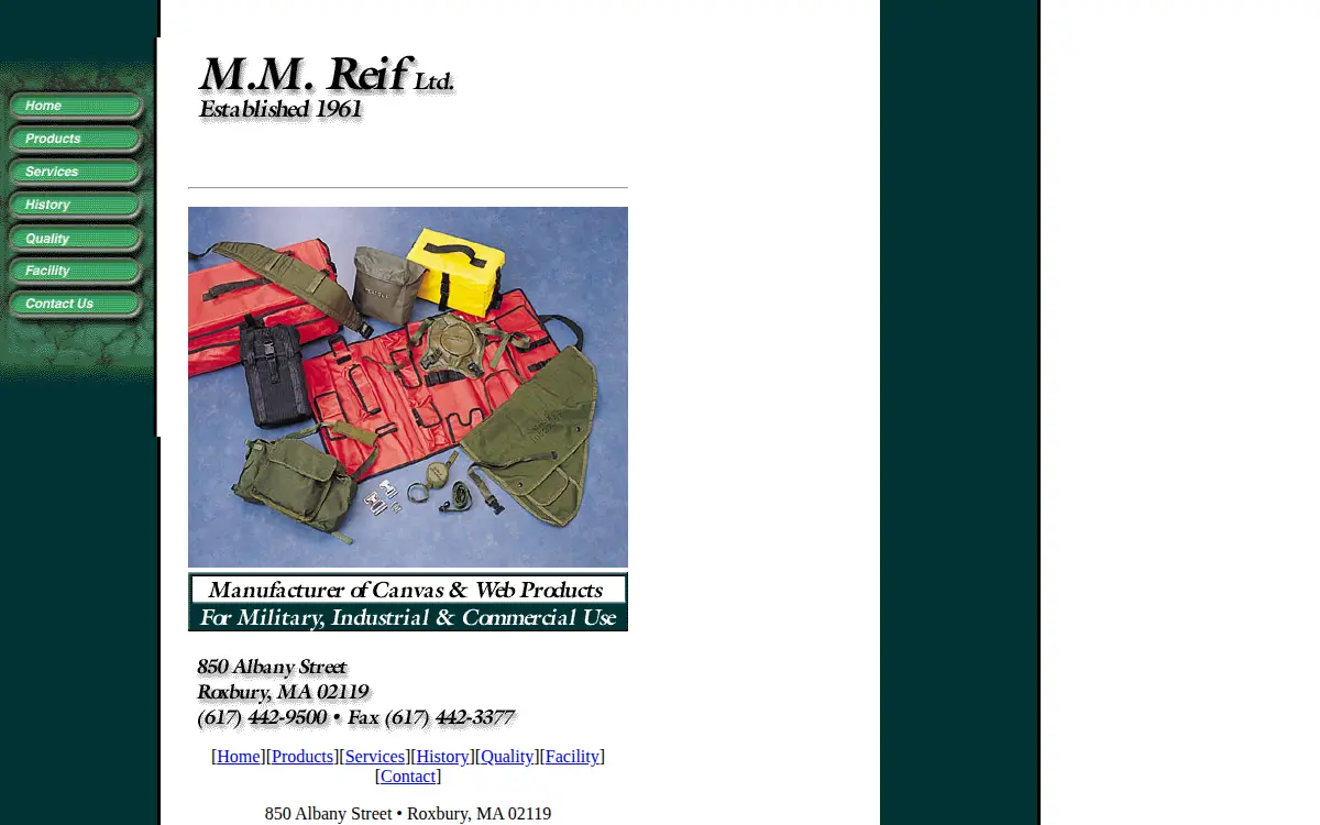 Homepage of Mm Reif LTD