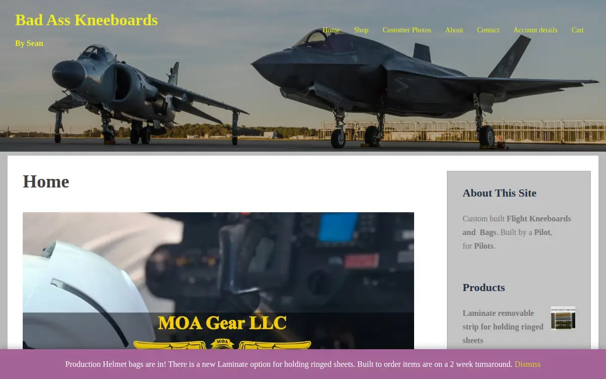Homepage of Moa Gear LLC