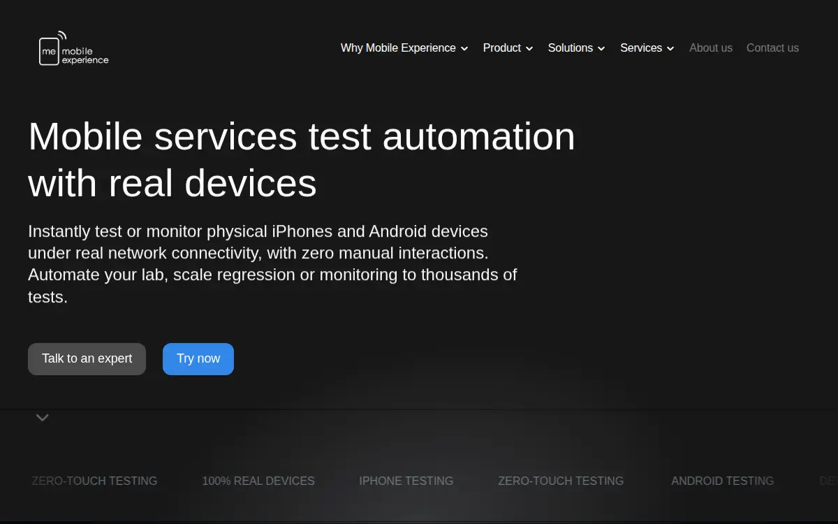 Homepage of Mobile Experience INC