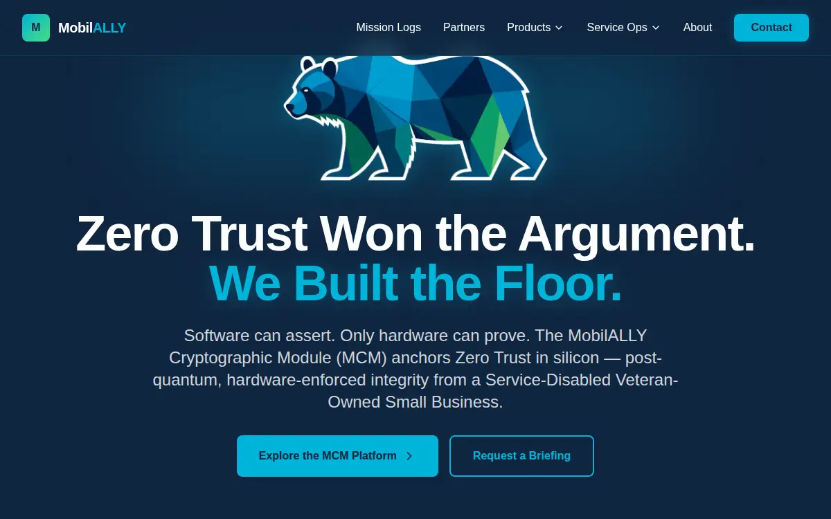 Homepage of Mobilally LLC