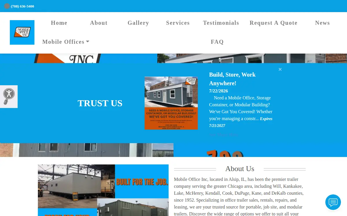 Homepage of Mobile Office, INC