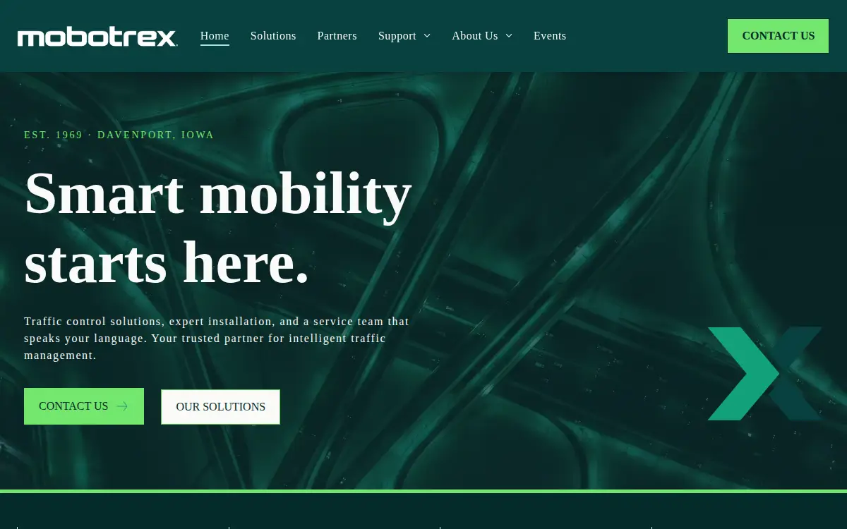 Homepage of Mobotrex, LLC