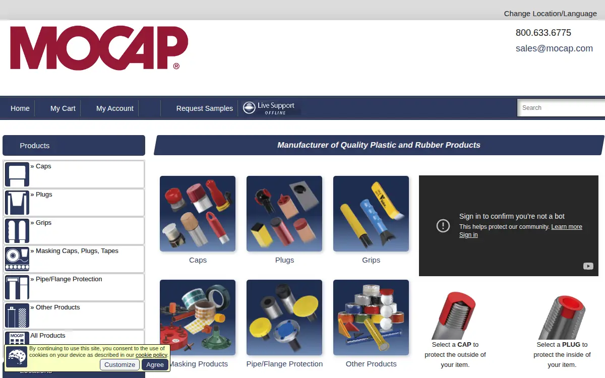 Homepage of Mocap LLC