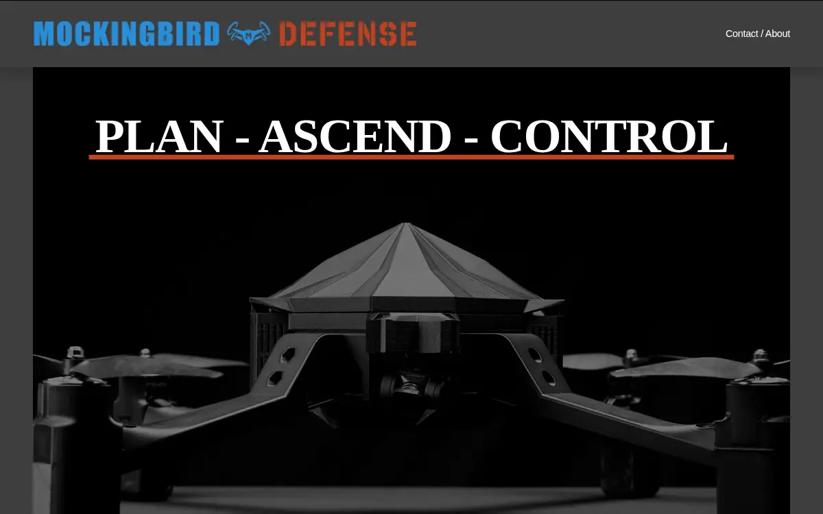 Homepage of Mockingbird Defense