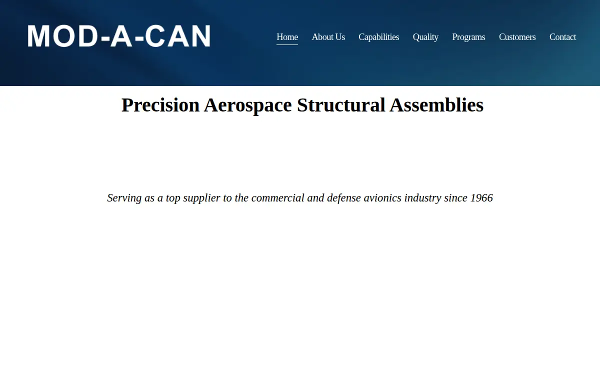 Homepage of Mod-a-can INC
