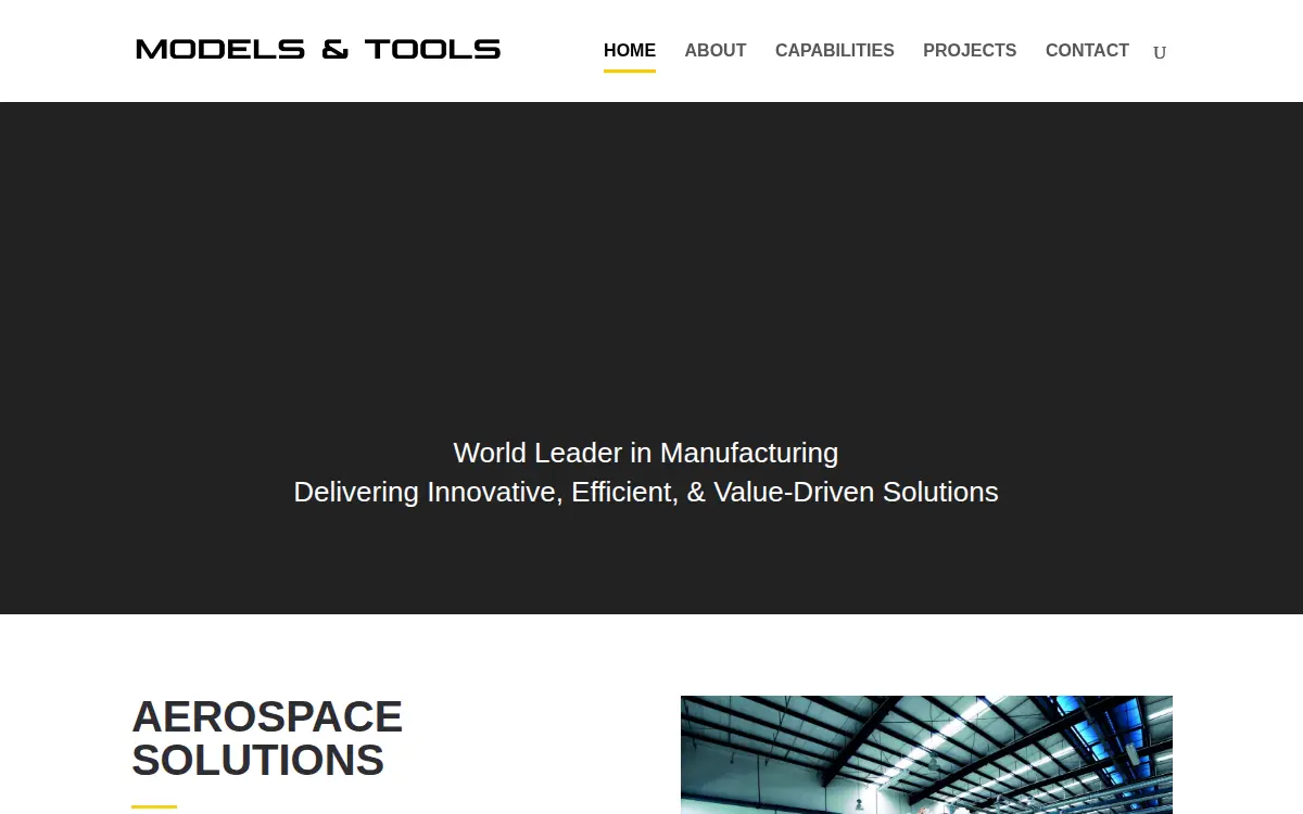 Homepage of Models & Tools INC