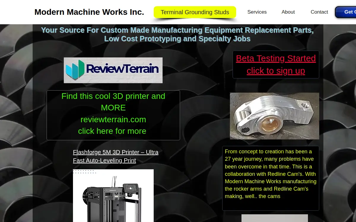Homepage of Modern Machine Works, INC.
