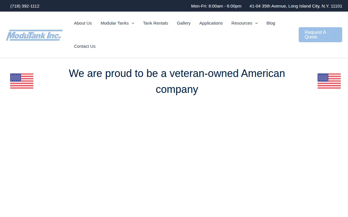 Homepage of Modutank INC