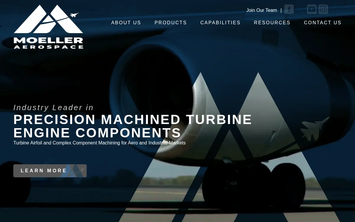 Homepage of Moeller Mfg. Company, LLC