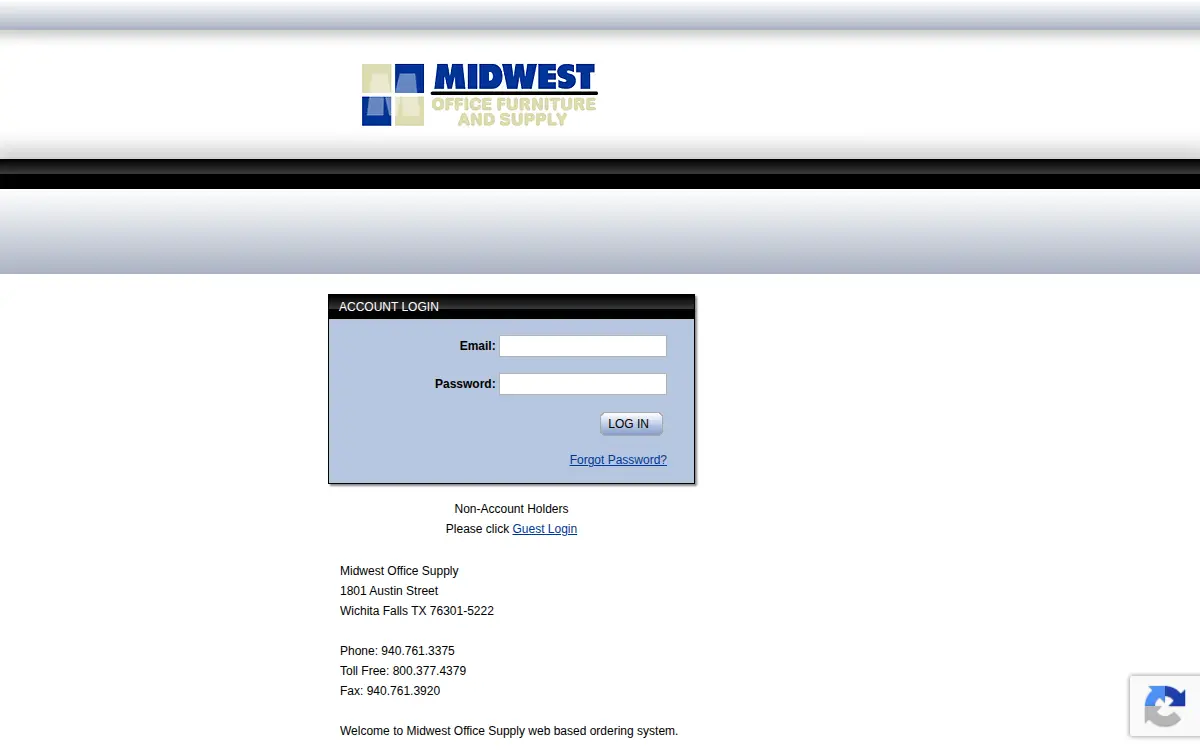 Homepage of Midwest Office Furniture, INC