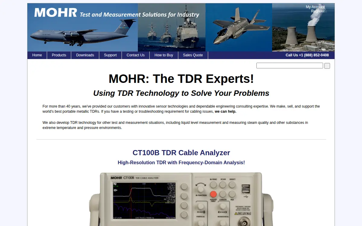 Homepage of Mohr Test & Measurement LLC