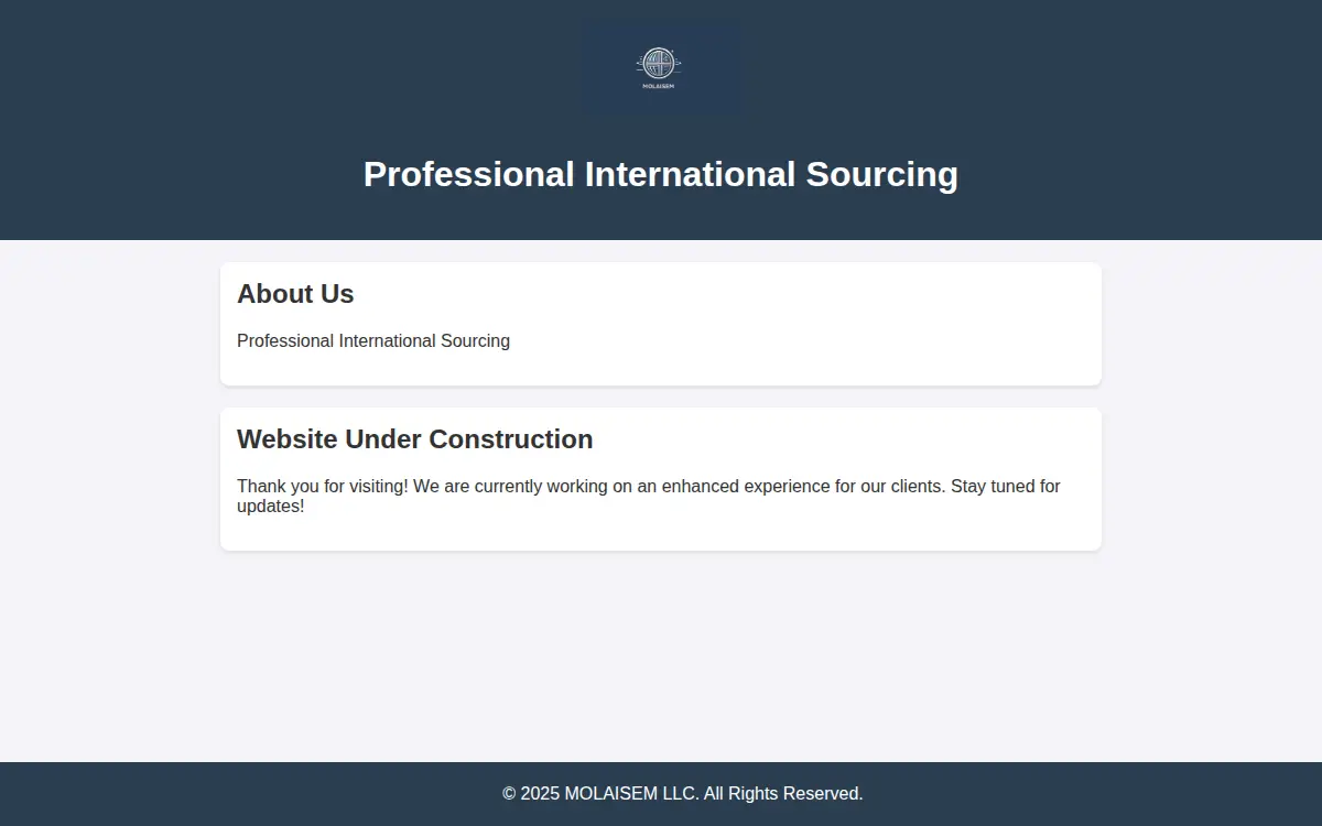 Homepage of Molaisem LLC