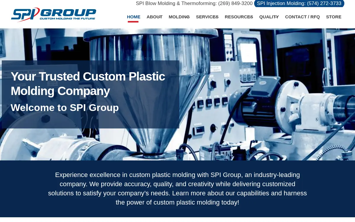 Homepage of Quality Molded Products, INC