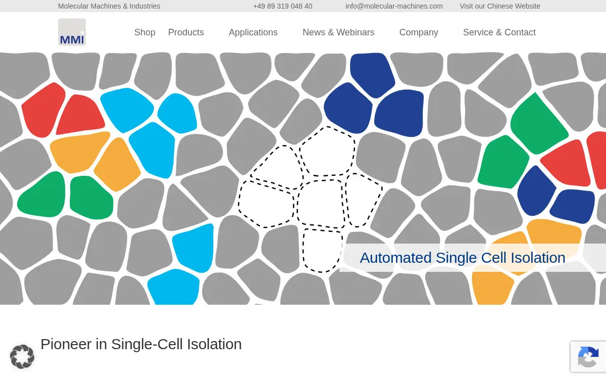 Homepage of Molecular Machines & Industries, INC