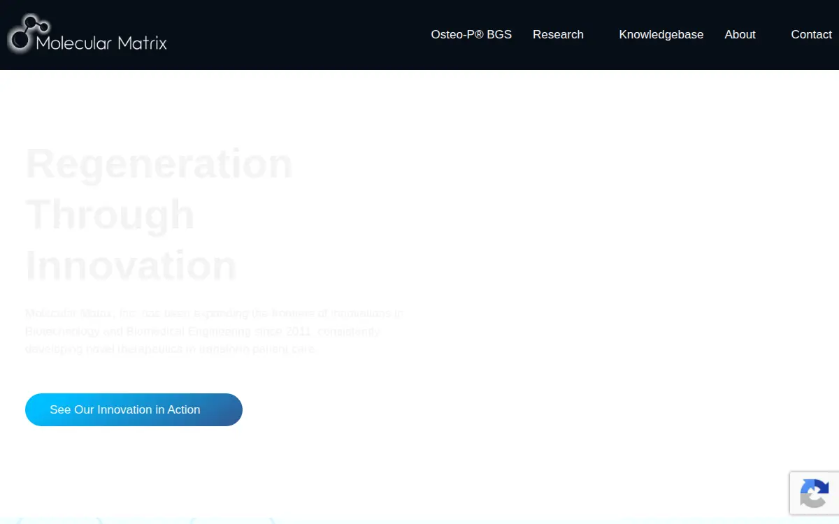 Homepage of Molecular Matrix, INC
