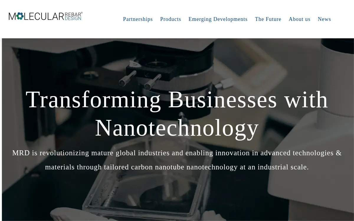 Homepage of Molecular Rebar Design LLC