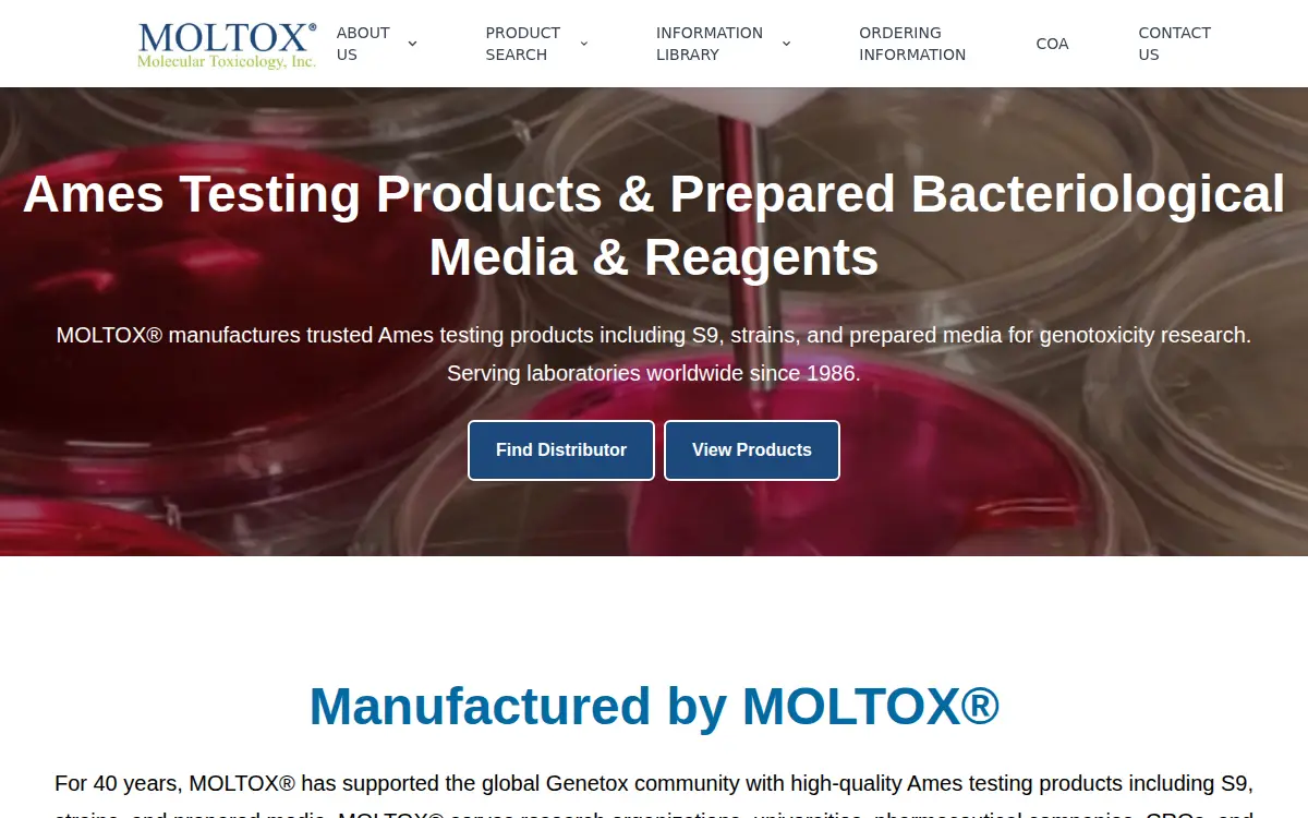 Homepage of Molecular Toxicology INC