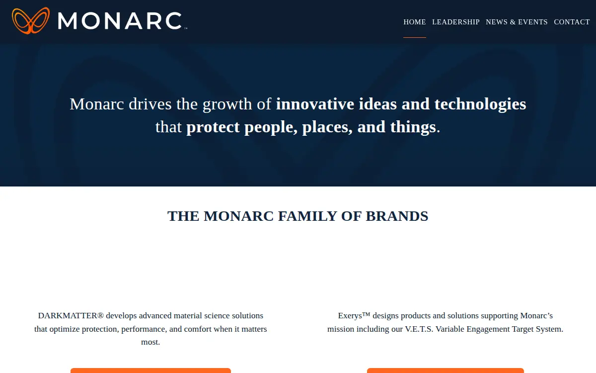 Homepage of Monarc Holdings, INC