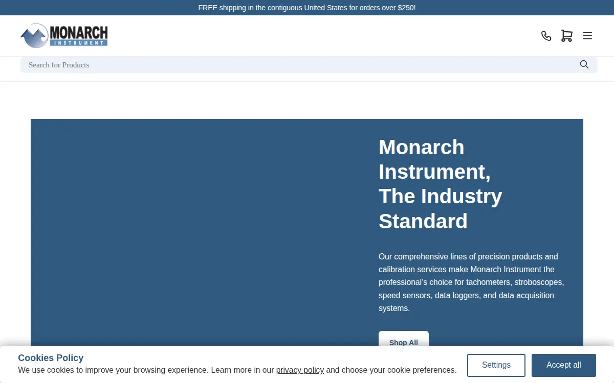 Homepage of Monarch International INC.