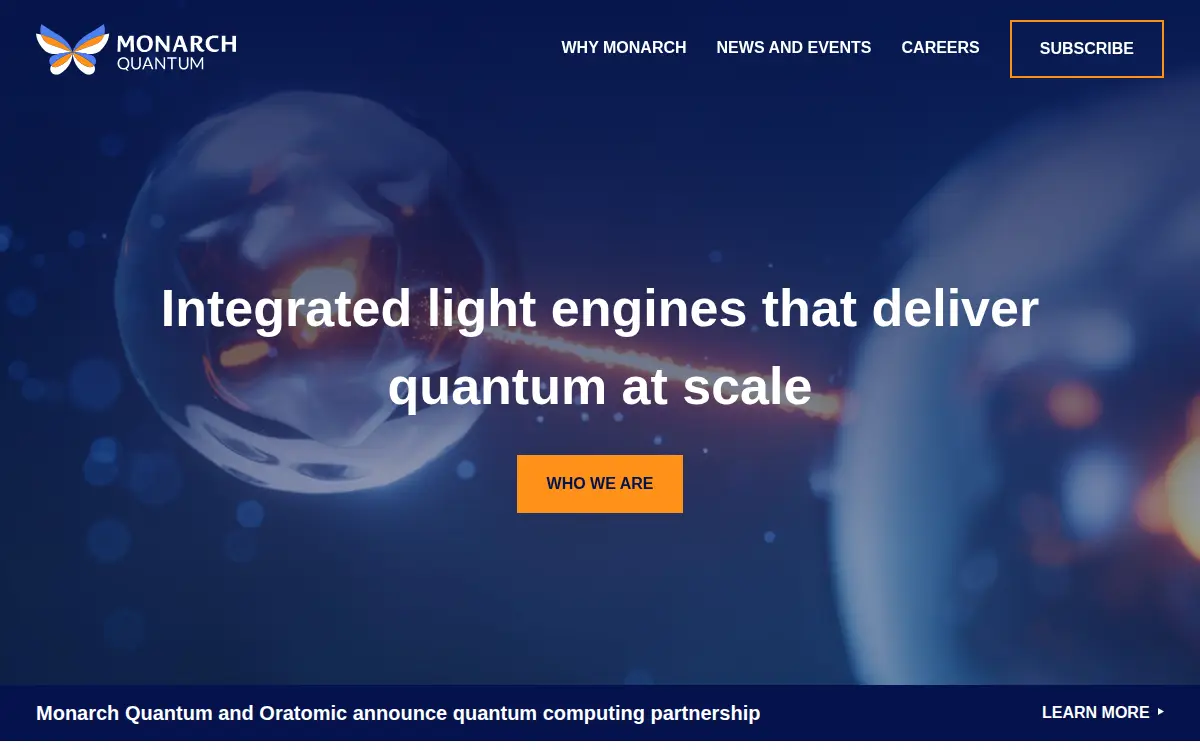 Homepage of Monarch Quantum, INC