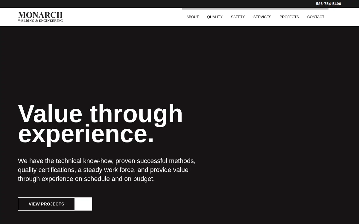 Homepage of Monarch Welding & Engineering INC