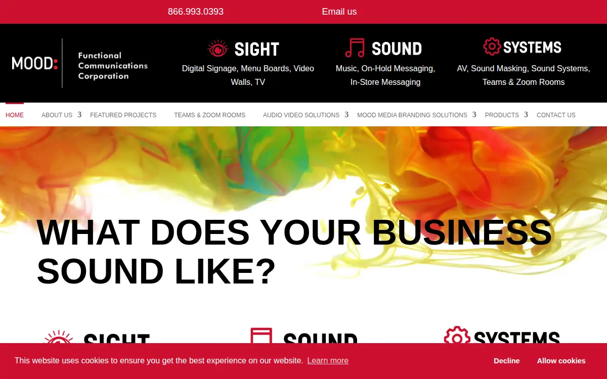 Homepage of Functional Communications Corporation