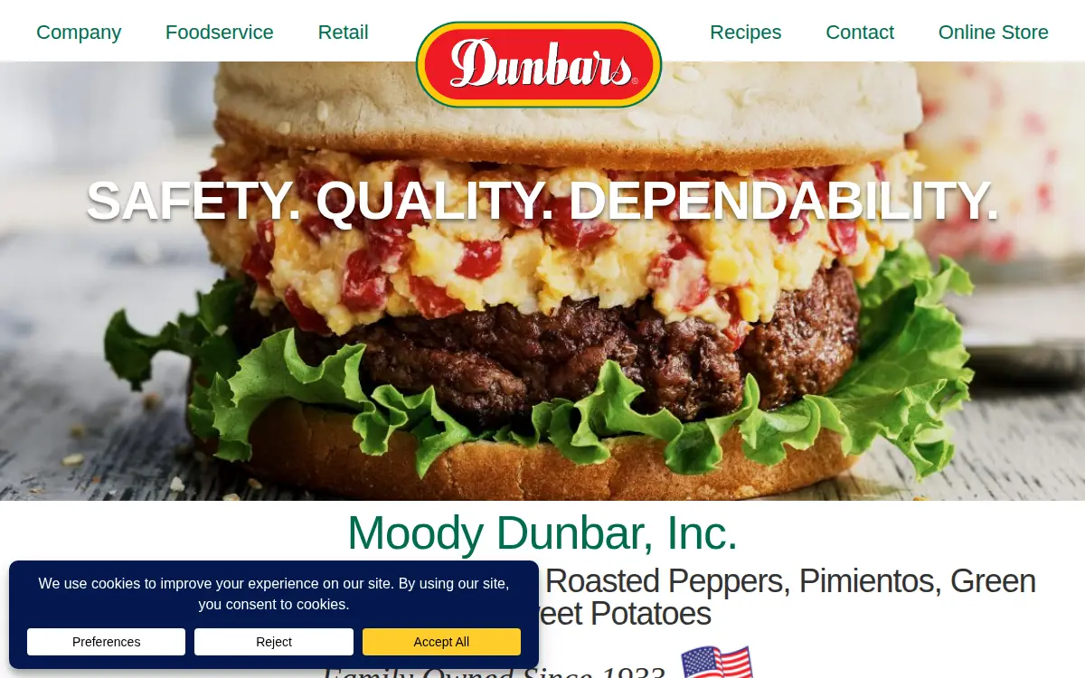 Homepage of Moody Dunbar, INC.