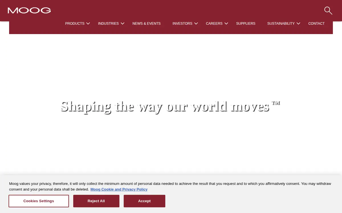 Homepage of Moog INC