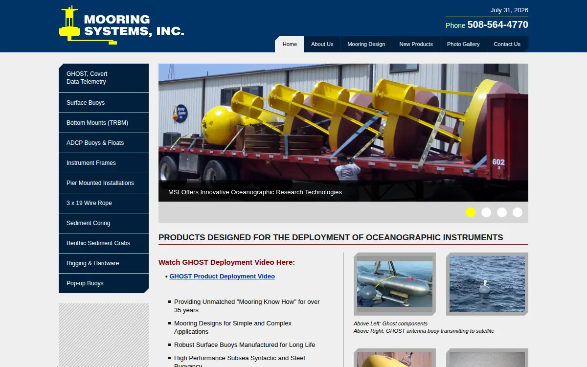 Homepage of Mooring Systems, Incorporated