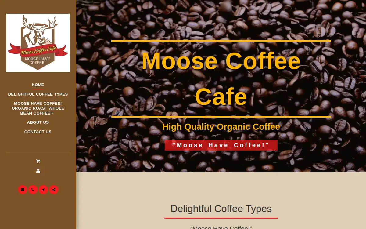 Homepage of Moose Coffee Cafe Limited