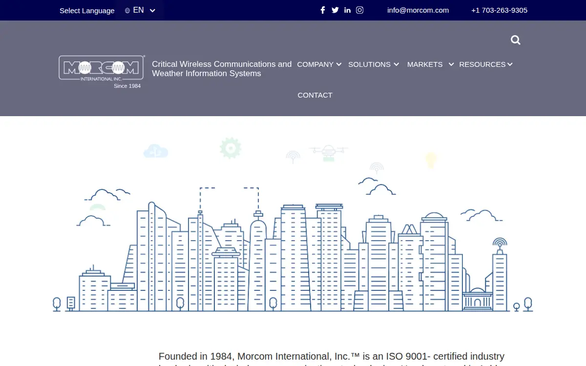 Homepage of Morcom International, INC