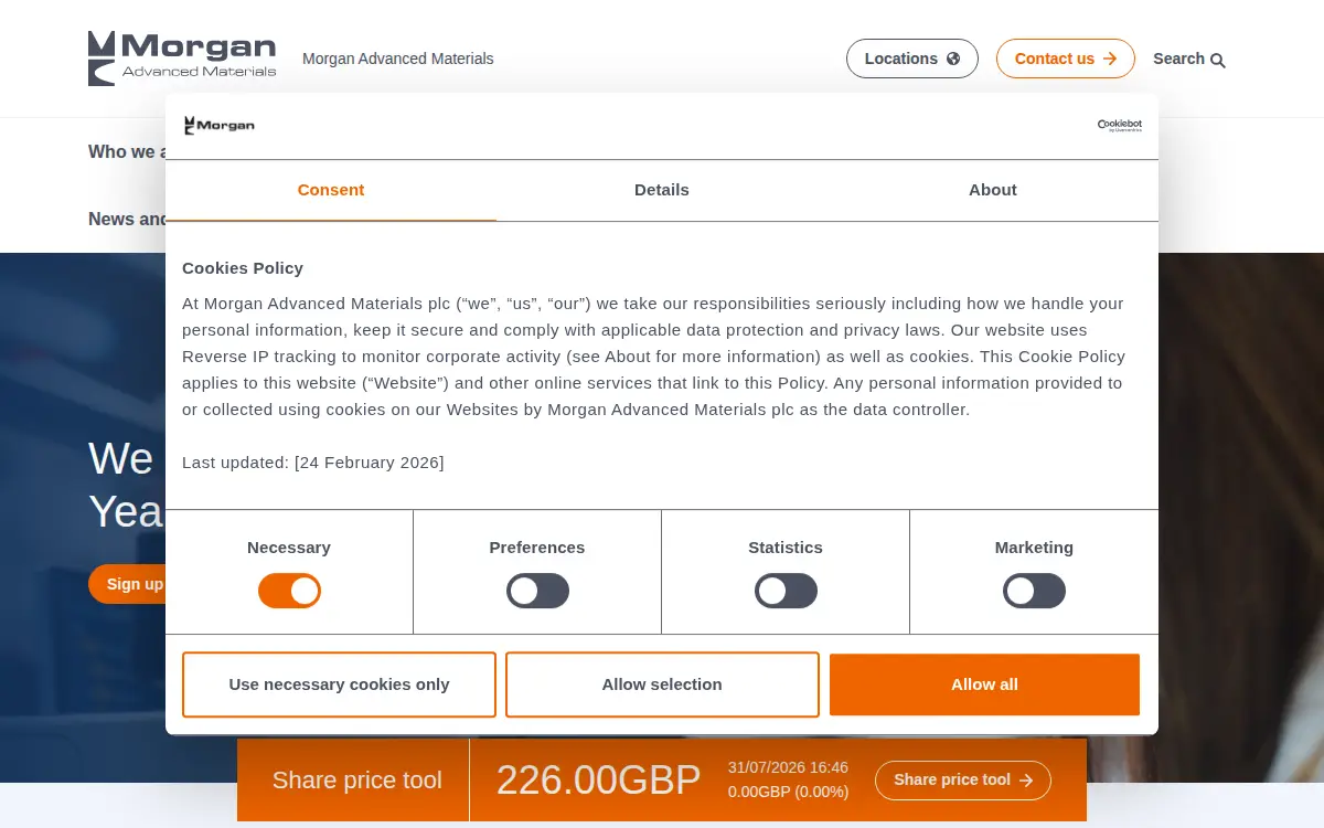 Homepage of Certech, INC.