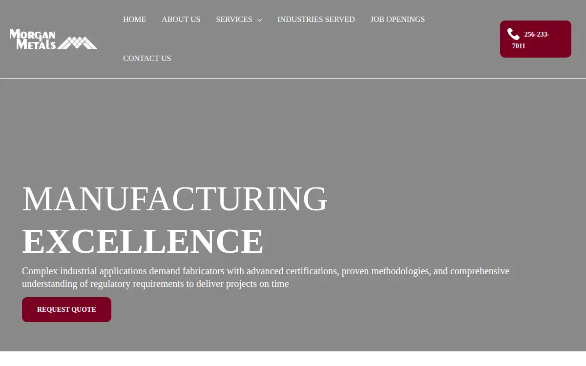Homepage of Morgan Metals INC