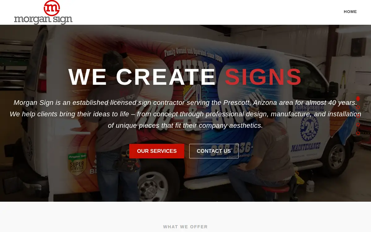 Homepage of Signtific LLC