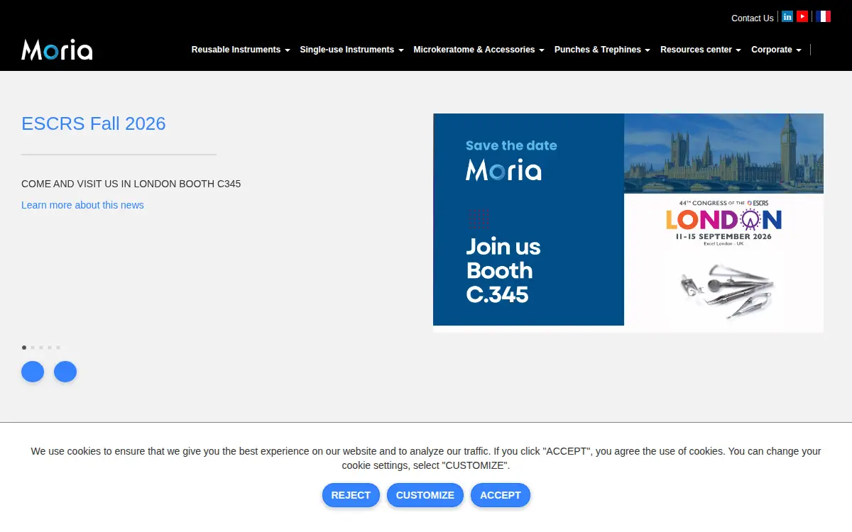 Homepage of Moria INC