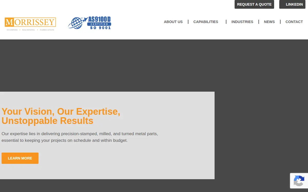 Homepage of Morrissey, INC.