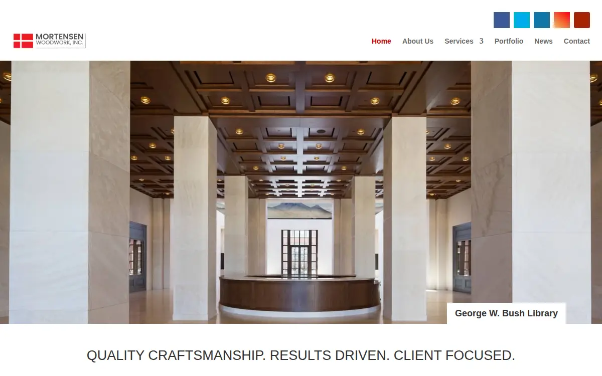 Homepage of Mortensen Woodwork INC