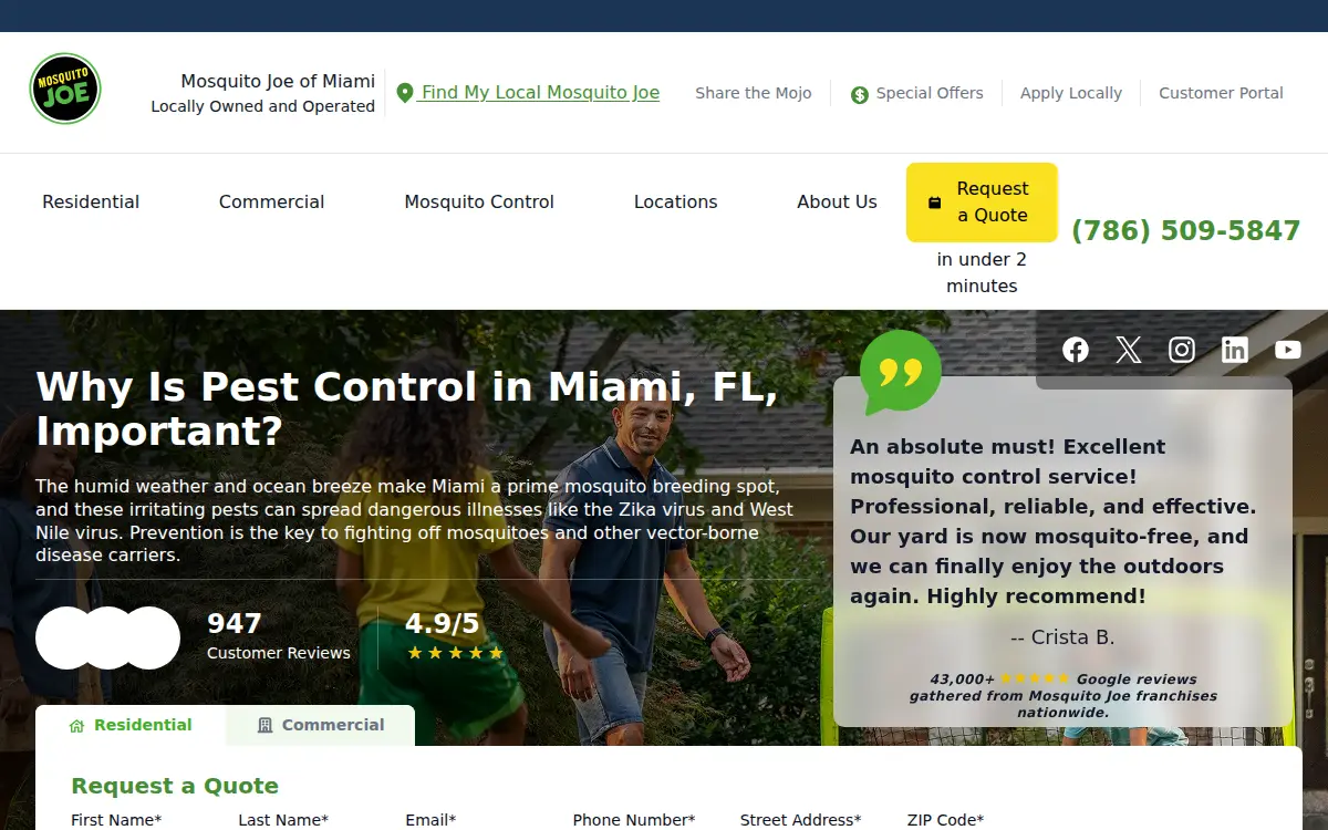 Homepage of Spray Miami LLC