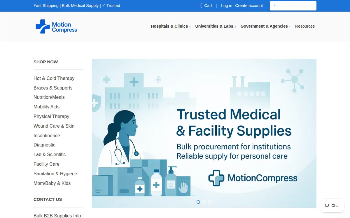 Homepage of Hotcold Motion Compress, L.l.c.