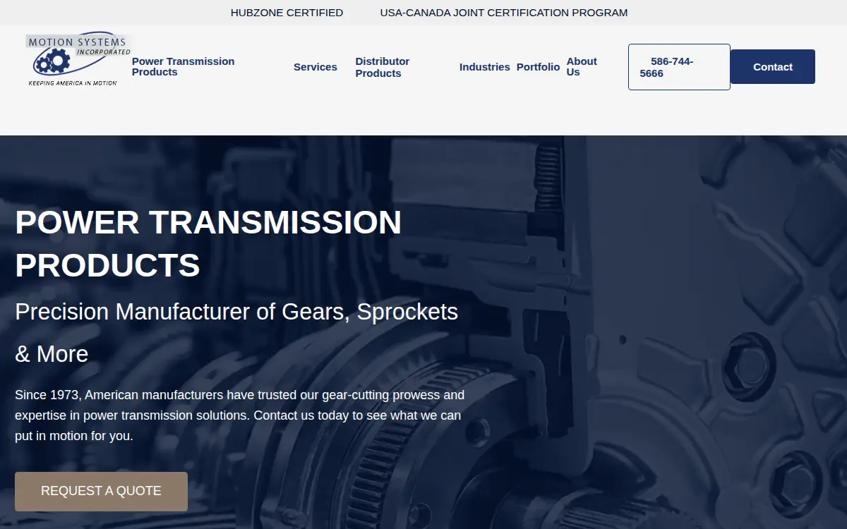 Homepage of Motion Systems INC