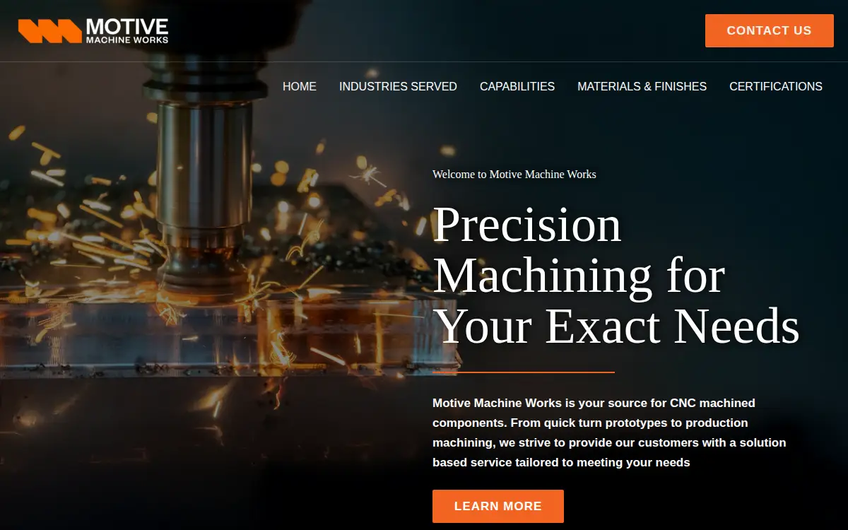 Homepage of Motive Machine Works LLC