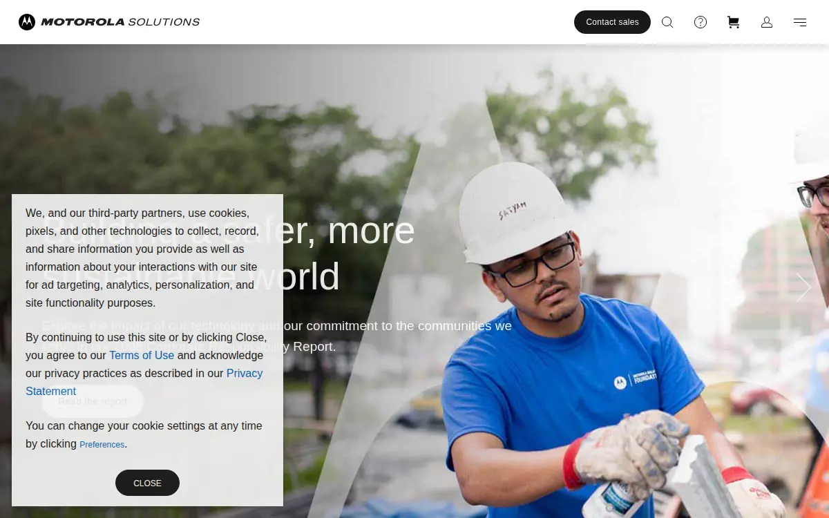 Homepage of Motorola Solutions INC