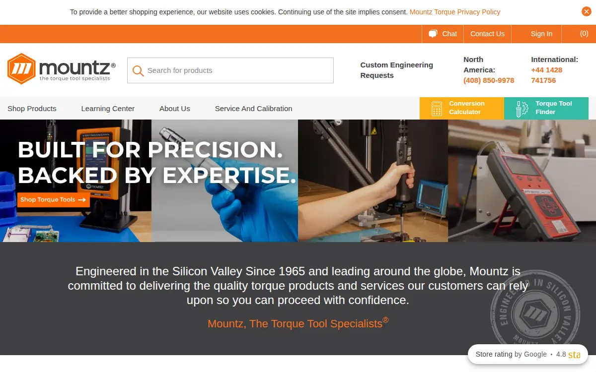 Homepage of Mountz, INC.